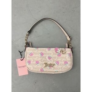 Juicy Couture Strawberry Monogram Baguette Bag Pink Cream Y2K Charm Purse
